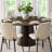 Solid Walnut Wood Round Pedestal Dining Table-2022855750