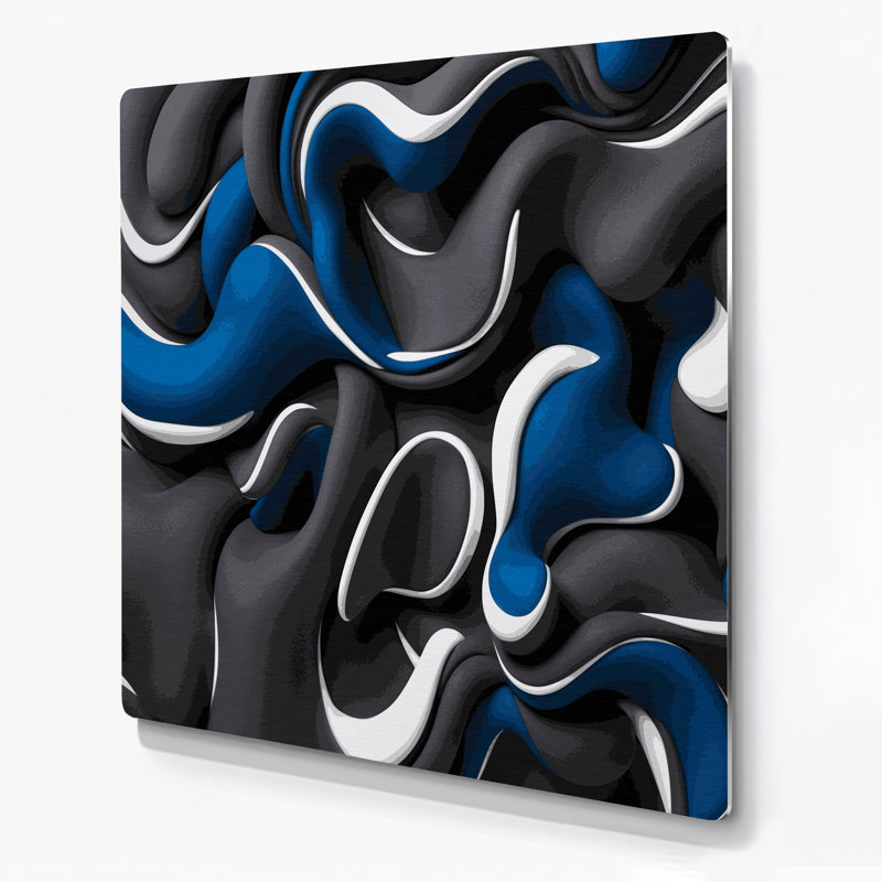Art mural Biomorphic Abstraction 39, H 12 po x l 12 po