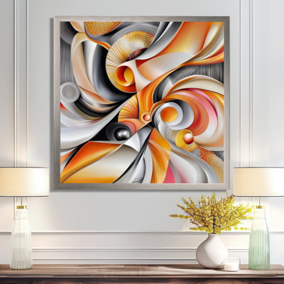 «Geometric Orange Fragment Vector I», reproduction d'art géométrique abstraite