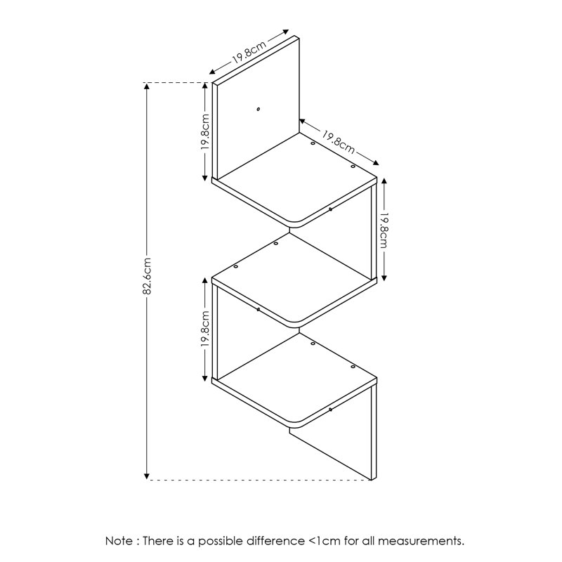 Legge 6 Piece Corner Shelf, Espresso