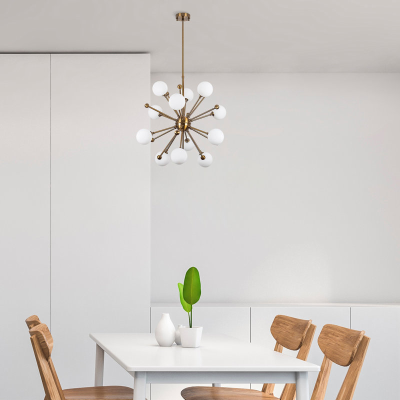 Lustre sphérique Spunik à 12 lumières Beiler, Bronze, H 24 po x l 24 po x P 27 po