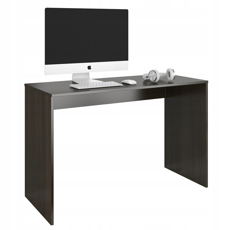 Bonetta L-Shaped Computer Table, Brown/White/Pink