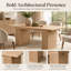 Table de salle à manger extensible Vonnie 78,74 po avec rangement, table moderne extensible pour 6 à 10 personnes avec plateau épais et large pied central-960297257