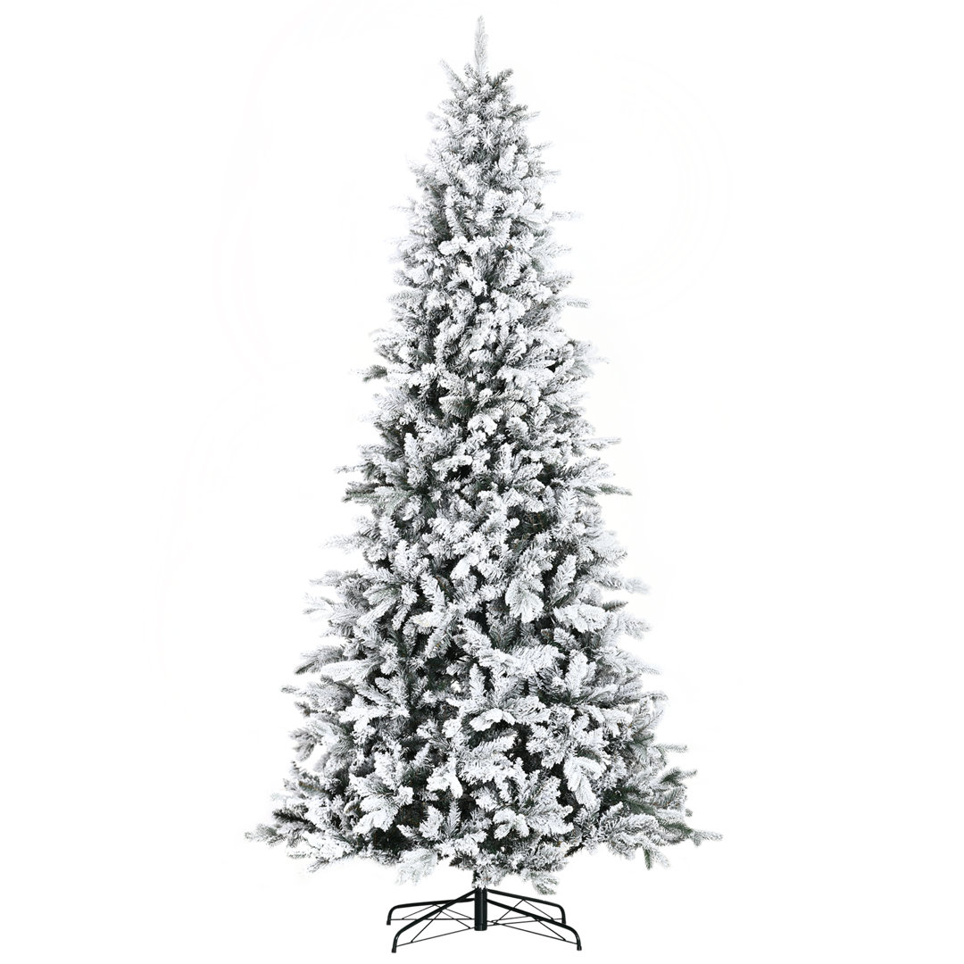 Kaisen Green/White Realistic Pine Flocked Christmas Tree The Holiday Aisle® 
