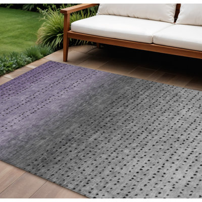 Tapis intérieur lavable abstrait mauve et gris 8 pi x 10 pi