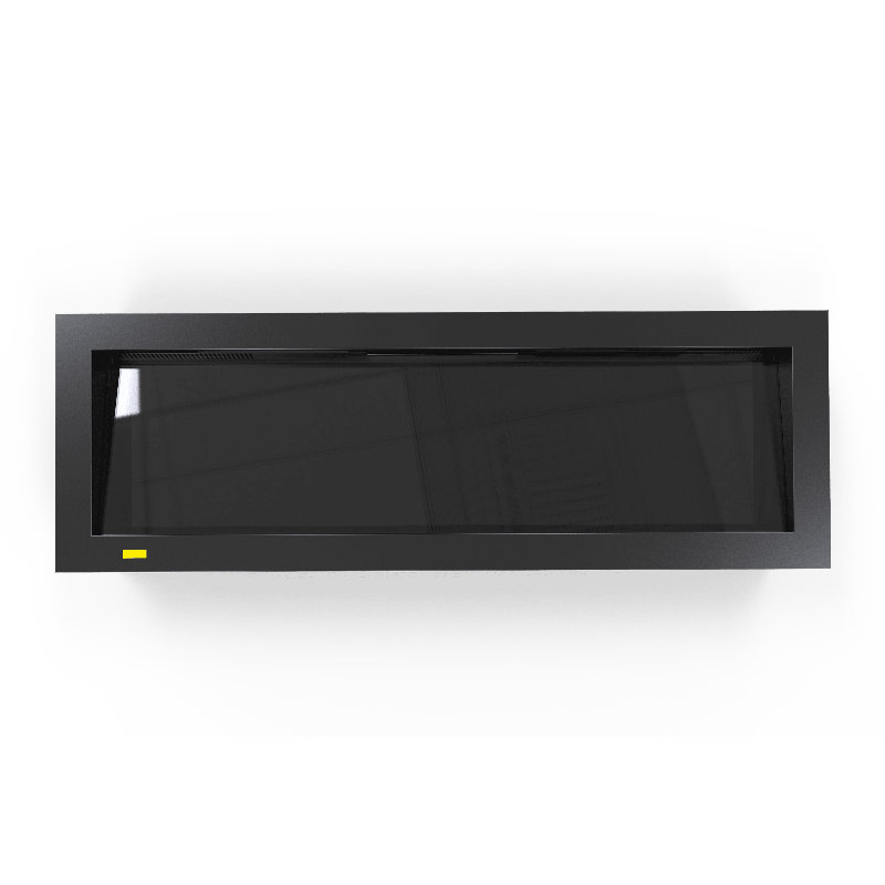 Litedeer Homes Latitude II Black EFireplace Trim, 17" H x 48" W x 2.75" D, White