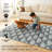 Flock Slate Grey Washable Rug-545844526