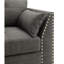 Causeuse en lin gris anthracite Laurissa avec 4 coussins