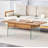 43.3-inch coffee table with height-adjustment function (with storage space) combines rustic style with tempered glass, space-saving design, multiple color options, suitable for living room and office, Natural Wood-244414329