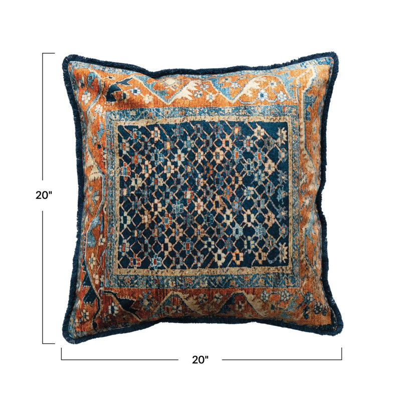 Rayon/Viscose Throw Square Pillow Cover & Insert