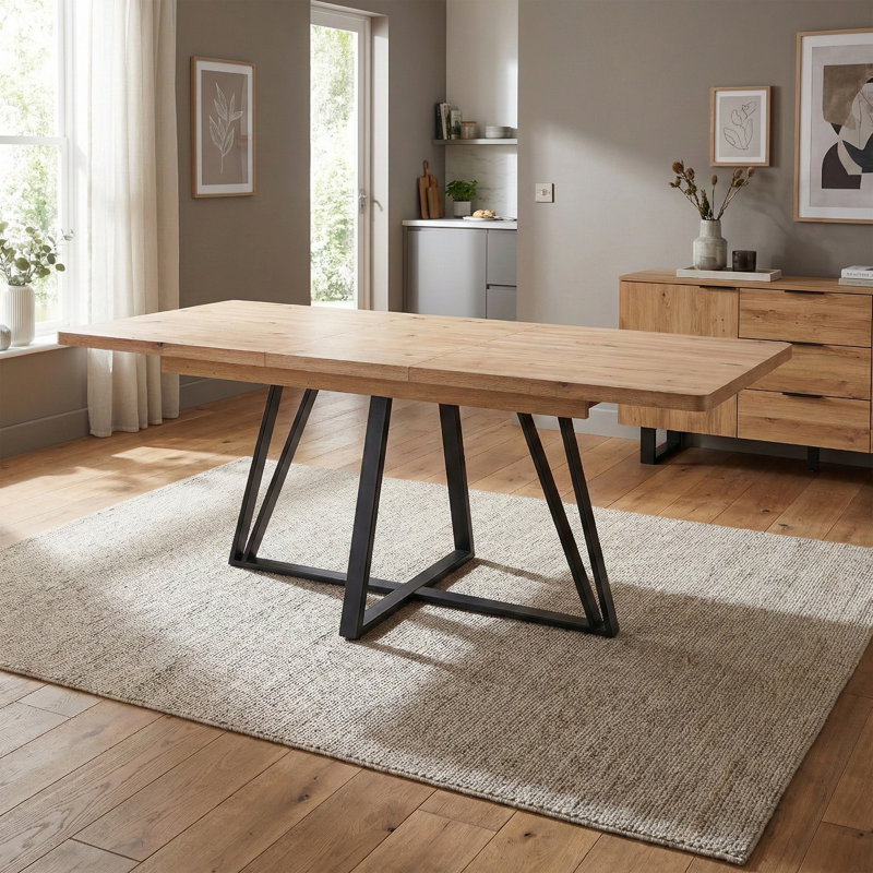 Anoeska Extendable Metal Base Dining Table