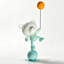 Ours ballon blanc Wathet, objet décoratif en plastique renforcé de fibres de verre-1998495564
