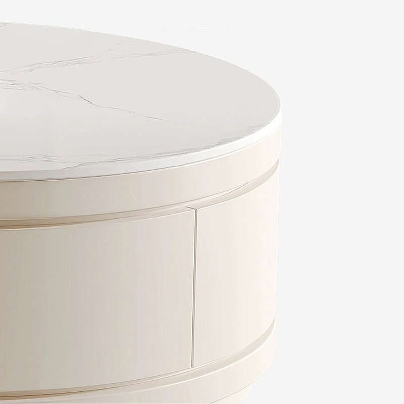 Table basse escamotable crème