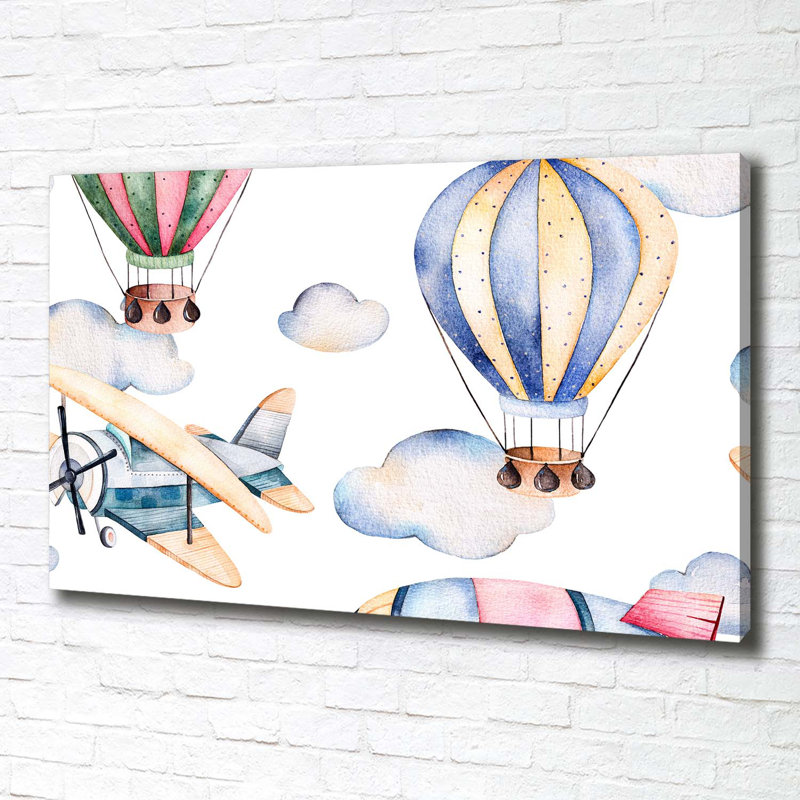 Planes And Balloons - No Frame Print on Canvas