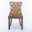 Chaise de salle à manger rembourrée en velours moderne avec anneau à tirer (ensemble de 2)-1460188300-1460188301