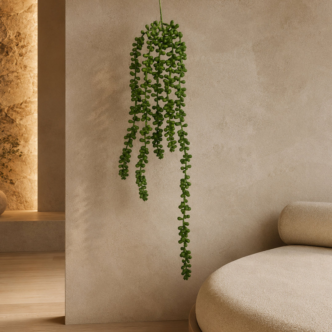 Leaf Design Artificial Hanging Plants 70cm Faux Fern Plant