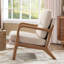 Fauteuil rembourré en mélange de lin l 25,59 po Salma-652673083