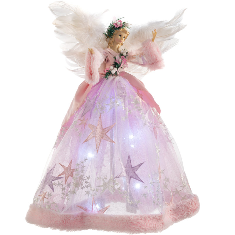 43cm Fabric Lighted Tree Topper