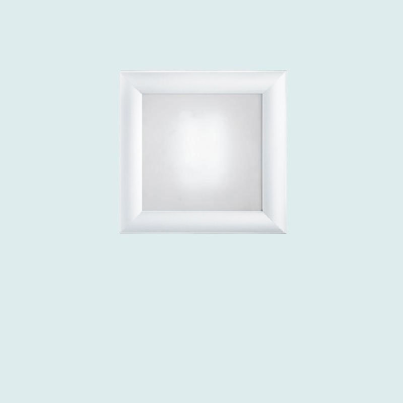 All Fluo 1-Light Flush Mount, White