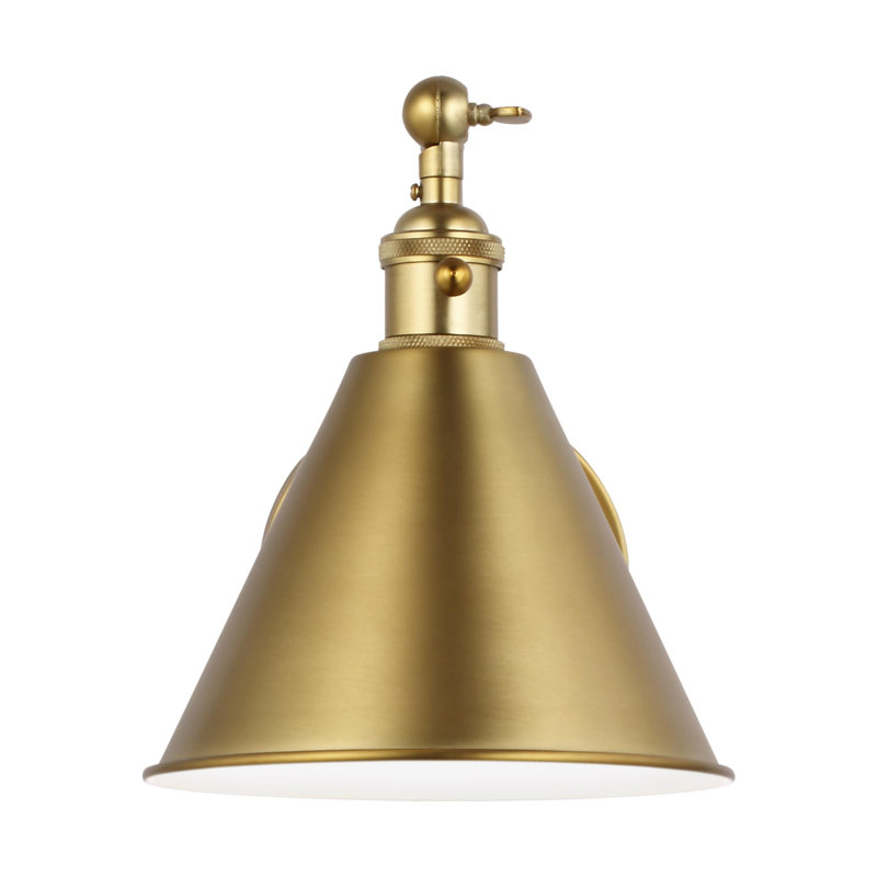 Salem 1 - Light LED Armed Sconce, Satin Brass, No