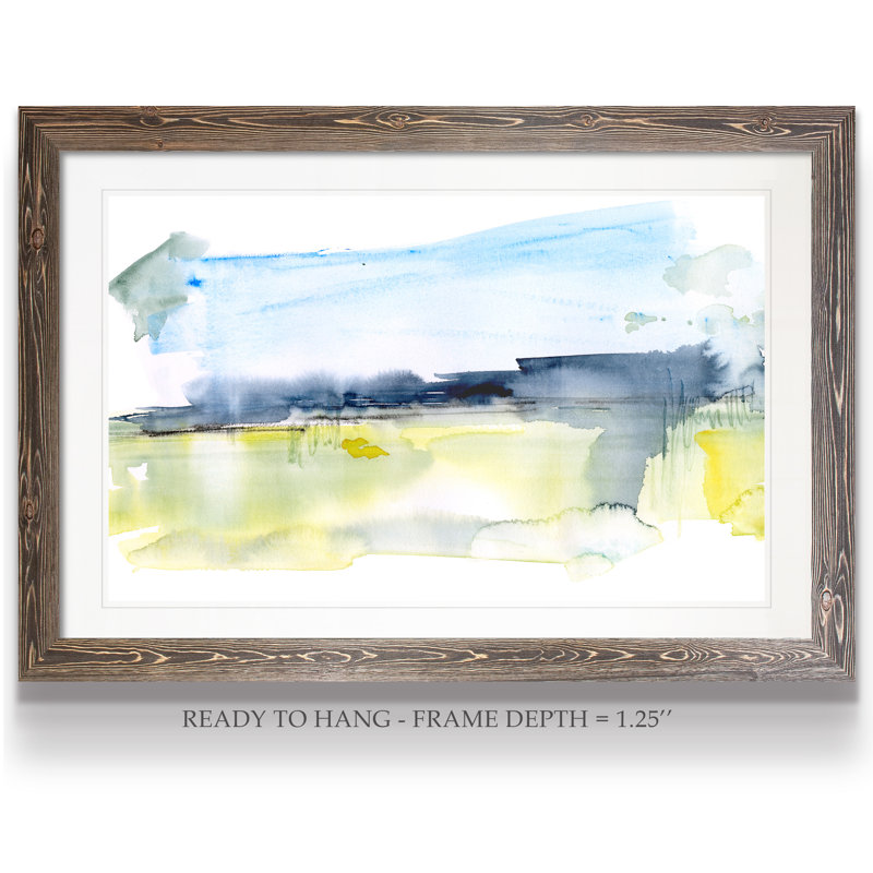 « paynes gray plains i » par paul cezanne-reproduction de photo encadrée, H 28 po x l 38 po x P 1,25 po, Blanc mat