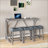 Huriye 4 Pieces Rectangular Bar Dining Table Set with Power Outlet,-2082292950-2135148857