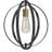 1-Light Indoor Black/Antique Gold Contemporary Inspired Single Pendant-308830780
