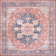 Ville Ornate Medallion Machine-Washable Terracotta/Navy Rug