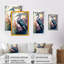 «Cute Heron Floral Art II», peinture sur toile-2092794654-2092794655