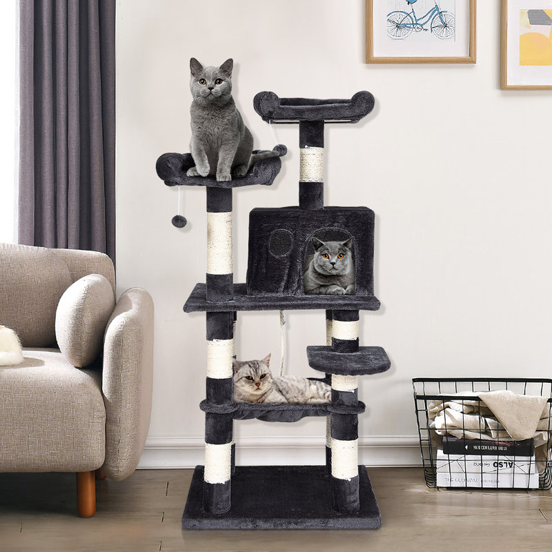 Arbre à chat 55 ", Gris foncé