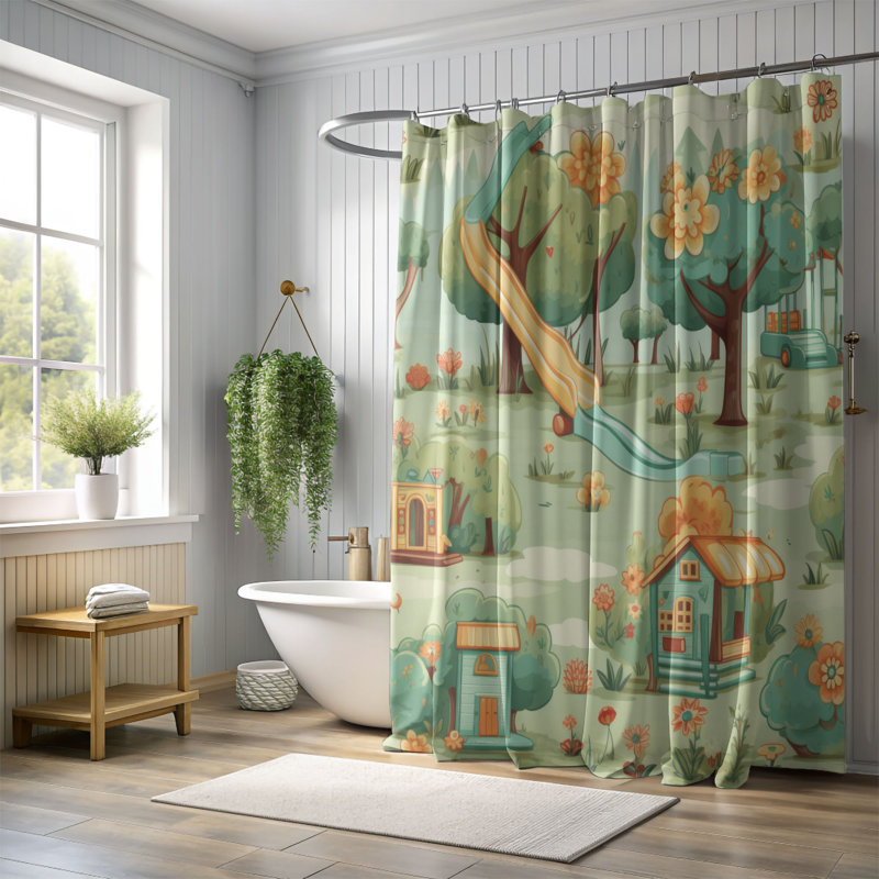 Aire de jeu pour enfants - Rideau de douche Premium, H 74 po x l 71 po