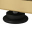 Table basse rectangulaire moderne en verre 31,50 "avec cadres en forme d'anneau, structure en métal et verre trempé transparent, table de centre de luxe pour le salon, la chambre à coucher et le bureau, or-826979504