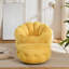Fauteuil à billes et repose-pieds en fausse fourrure de lapin 46 po Wilder - Siège confortable luxueux-1535055302