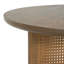 Table basse 32 po en rotin, table basse ronde en bois tissé de rotin