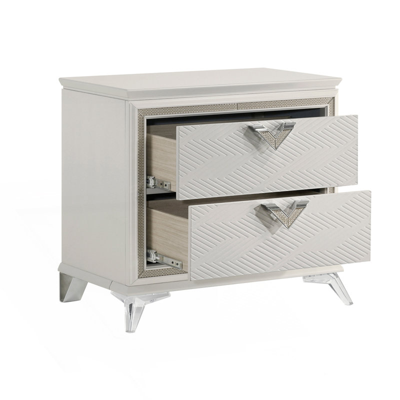 Table de chevet 2 tiroirs Modern Luxury