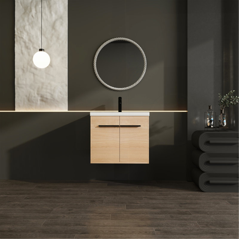 Ensemble de meuble-lavabo en résine Oak, Chêne, 24''