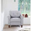 Fauteuil d'appoint gris clair, fauteuil avec accoudoirs et canapé rembourré pour chambre à coucher-130382344