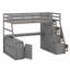 Lit mezzanine avec tiroirs, tablettes et bureau-2014404603