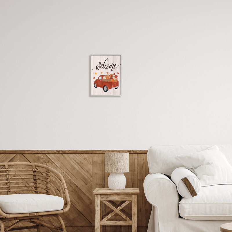 «Country Pumpkin Harvest Welcome at-188», H 14 po x l 11 po x P 1,5 po, Estampe numérique Farmhouse