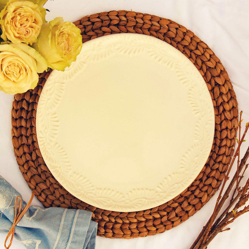 Wildon Home® Adita Ceramic Earthenware Platter, White