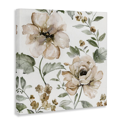 Art mural sur toile "Floraison délicate", design par Nan