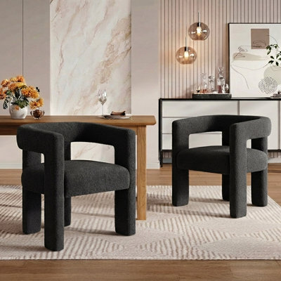 Cleaven 24" Wide Small Fully Assembled Boucle Upholstered Armchair