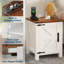 Table de chevet et table de bout moderne à deux niveaux 18 po avec station de charge pour chambre à coucher et salon 18 po-1040657608-1040657654
