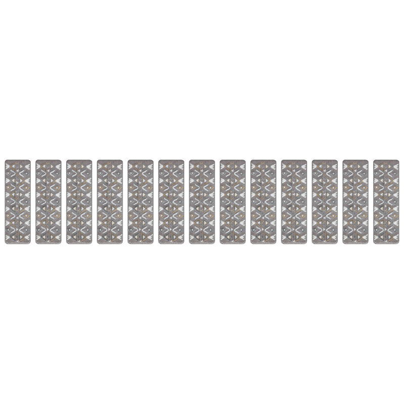 Tapis d’escalier beige doux et beige treillis Argonaut