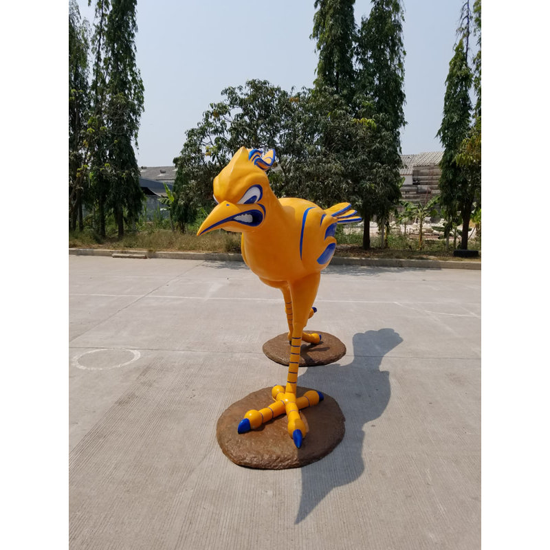 Statue géante impressionnante en bronze Roadrunner de 12 pi x 74 po x H 32 po