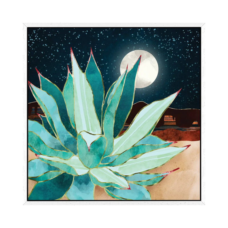 Desert Agave by SpaceFrog Designs - Gallery-Wrapped Canvas Giclée on Canvas, 45.72 cm H x 45.72 cm W, White Framed