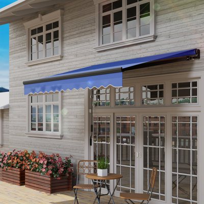 EvoNet 245 cm W x 295 cm D Polyester Retractable Door / Window Awning