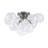 3 - Light Clear Glass Bubble Sputnik Semi Flush Mount-667324515