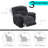 2-Piece Premium Corduroy Manual Recliner Sofa Set With Drop-Down Coffee Table,And Cup Holders-1031604988