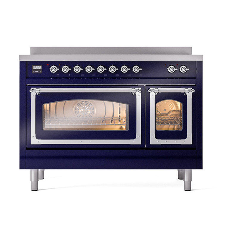 ILVE Nostalgie II Noblesse 48 in Induction Range, Midnight Blue/Chrome